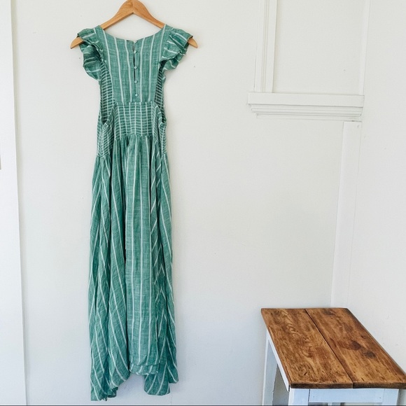 Free People Butterflies Chambray Midi Dress - Green - Picture 8 of 9